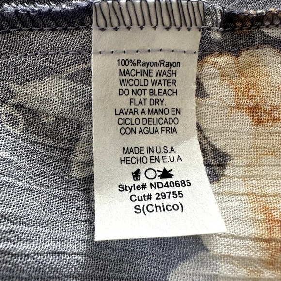 NWT Final Touch Maternity Blue Floral V-Neck Short Sleeve Dress Size Small - Picture 6 of 8